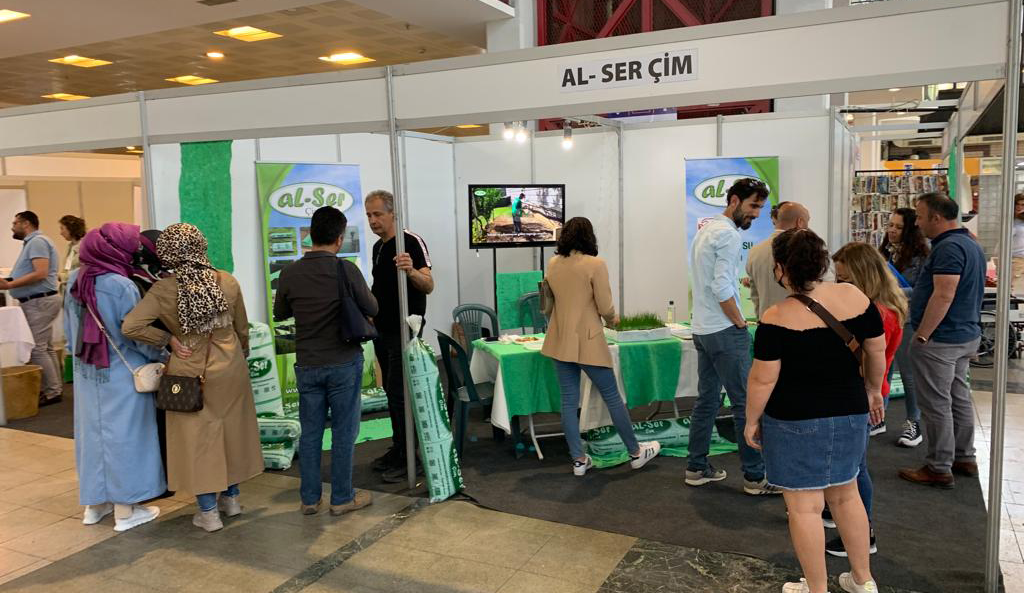 Alser Çim, Flowerfast Festivalindeydi, doğal tohum halısı, rulo çim