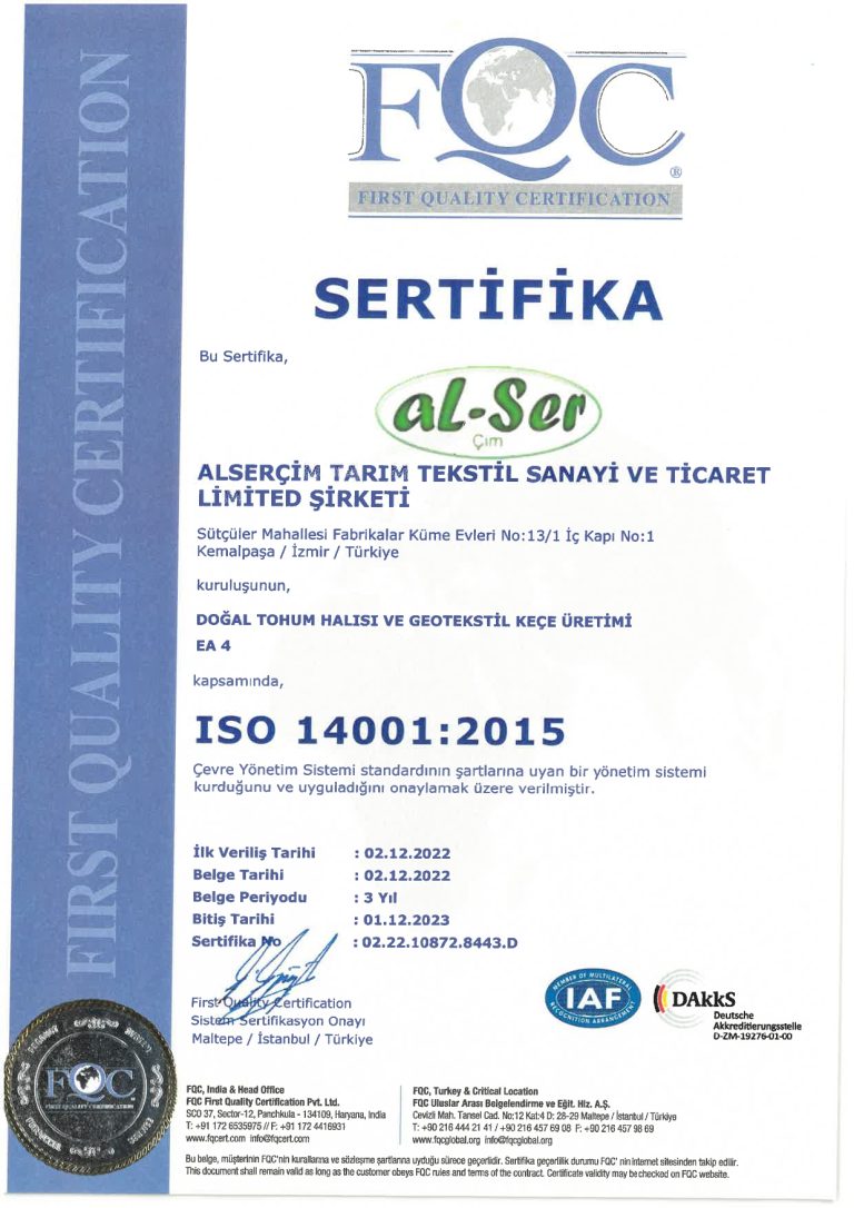 alser çim tarım tekstil sanayi ve ticaret, doğal tohum halısı, rulo çim